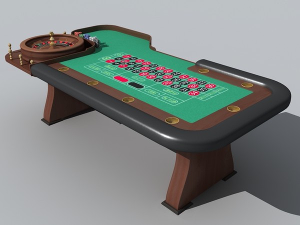 casino table blackjack roulette 3d model - roulette_table(MAX).zip by monkeyodoom