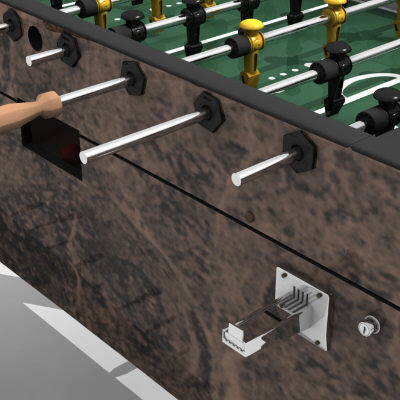 soccer table 3d obj - Soccer Table Kicker Foosball by PolyMaroon