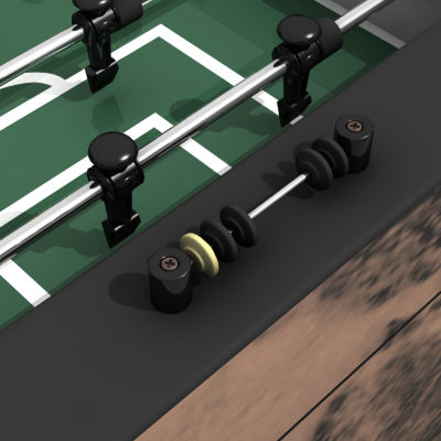 soccer table 3d obj - Soccer Table Kicker Foosball by PolyMaroon