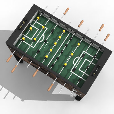 soccer table 3d obj - Soccer Table Kicker Foosball by PolyMaroon