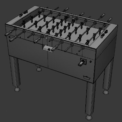 soccer table 3d obj - Soccer Table Kicker Foosball by PolyMaroon