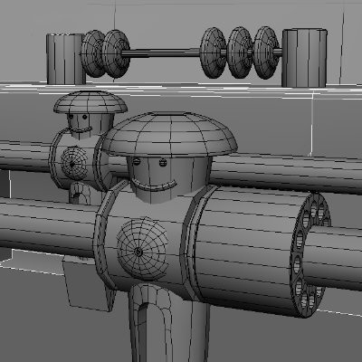 soccer table 3d obj - Soccer Table Kicker Foosball by PolyMaroon