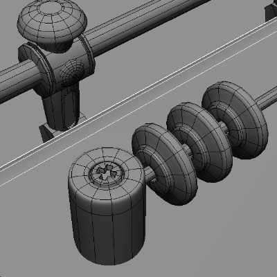 soccer table 3d obj - Soccer Table Kicker Foosball by PolyMaroon