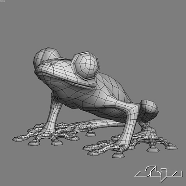 3d model frog amphibian - Redeye TreeFrog... by shiva3d