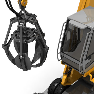 maya hydraulic excavator - excavator digger bagger by PolyMaroon