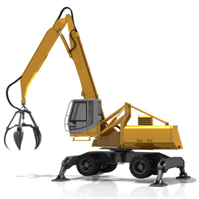 maya hydraulic excavator - excavator digger bagger by PolyMaroon