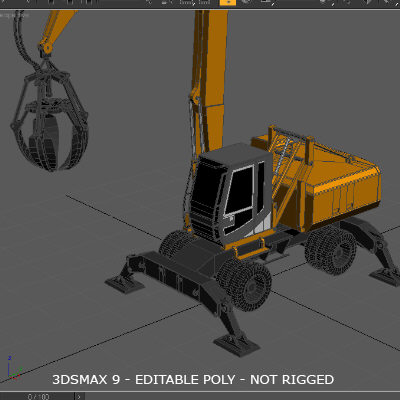 maya hydraulic excavator - excavator digger bagger by PolyMaroon