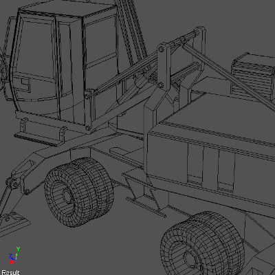 maya hydraulic excavator - excavator digger bagger by PolyMaroon
