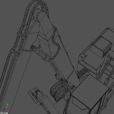 maya hydraulic excavator - excavator digger bagger by PolyMaroon