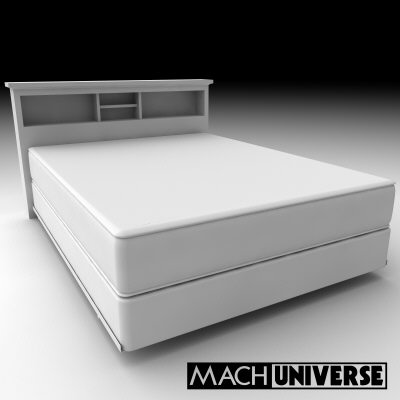 mattress boxsprings bedframe 3d lwo - SimpleBed_Queen by machuniverse