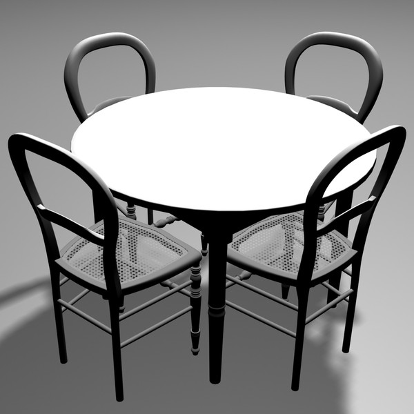 max antique wood table chairs - Antique table and 4 chairs by Ykay