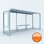 bus stop 3d max