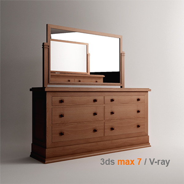 design dresser 3d model - Dresser by lajhar