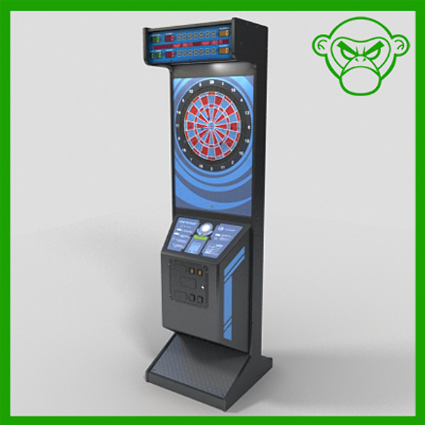 3d model arcade dart board - arcade darts by monkeyodoom