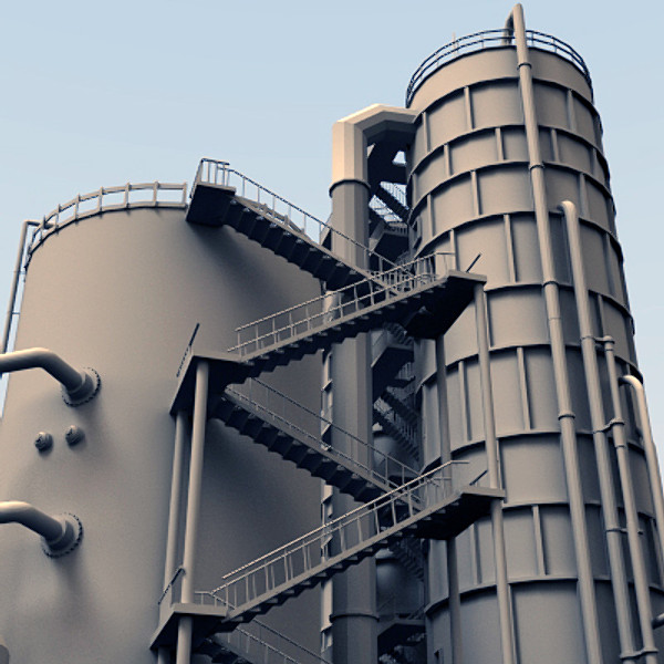3d factory structure model - Factory by scripter