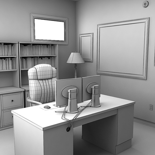 3d house interior exterior model - house interior/exterior by monkeyodoom