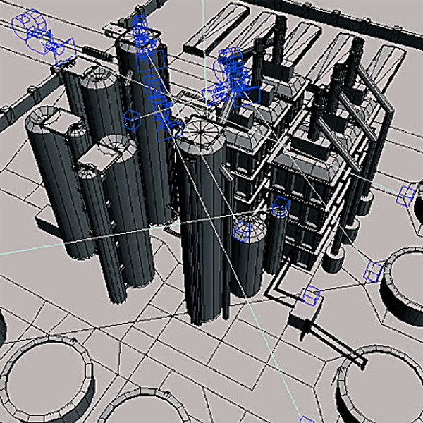 industrial complex 3d model - Factory complex II by QLEE