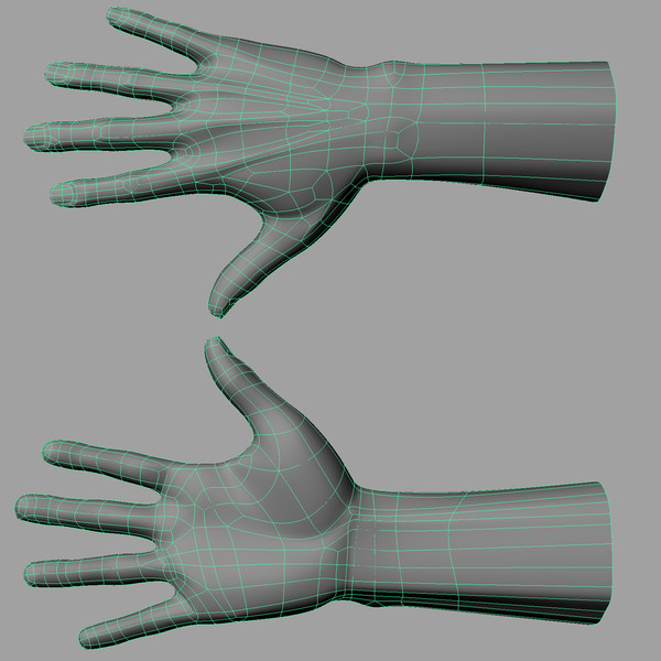 hand quad high-res 3d model - Male Hand (Jointed)... by kenbishop