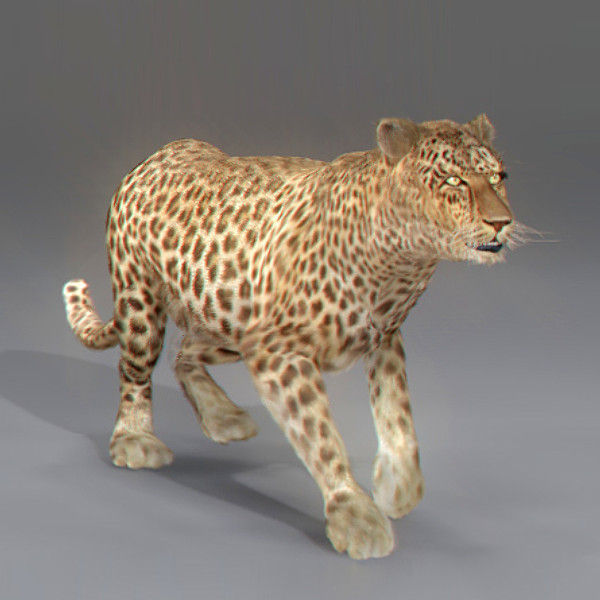 3ds max leopard fur animation - Animated Leopard by NONECG