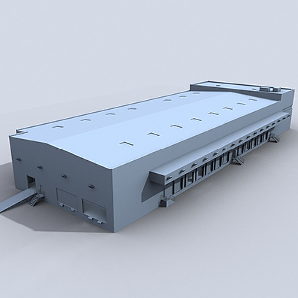 modular logistics building 1 3ds - Modular Logistics Building 1 by papillon