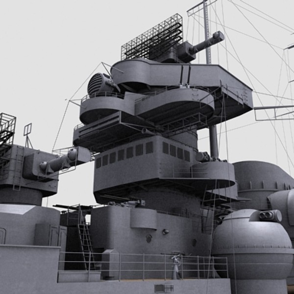 bismarck german battleship 3d model - Battleship Bismarck by NURMS