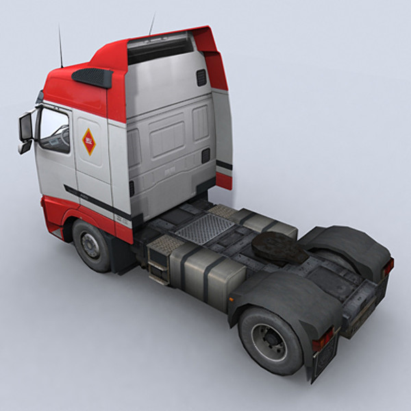 intermodal container truck 3d model - Container Truck 2 by papillon