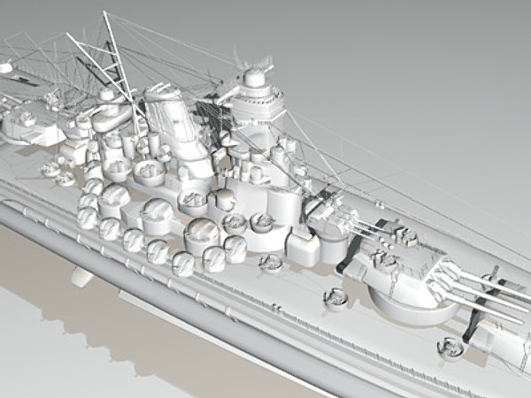 japanese battleship yamato navy ship 3d model - YAMATO battleship Huge model by earth art