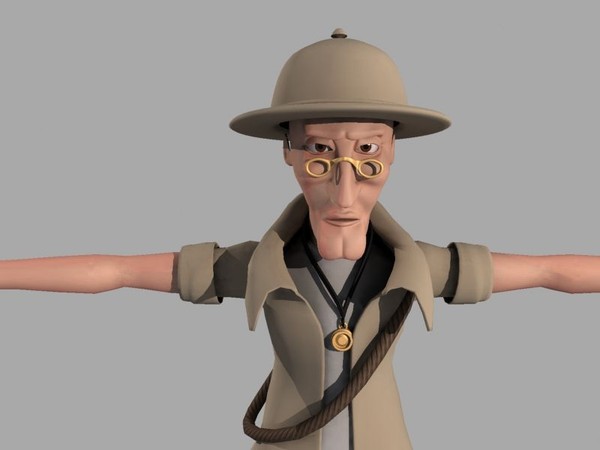 3d model explorer - indiana jones - 2 Explorer - Indiana Jones Type Character Cartoon by Kostas Yiatilis Macfarlane