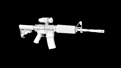 obj m4 gun highpoly version - M4 gun highpoly version by nuvanda