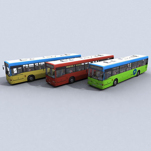 3d model urban bus - Urban Bus 1 by papillon