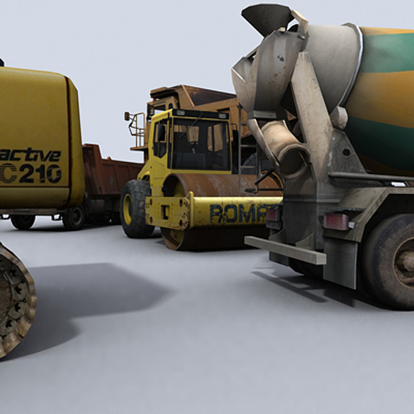 realtime machines construction public 3d model - Public Works Collection Vol.1 by papillon