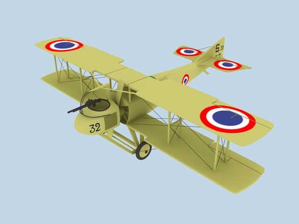 3d fighter model - Aircraft Spad A2 by kento studios