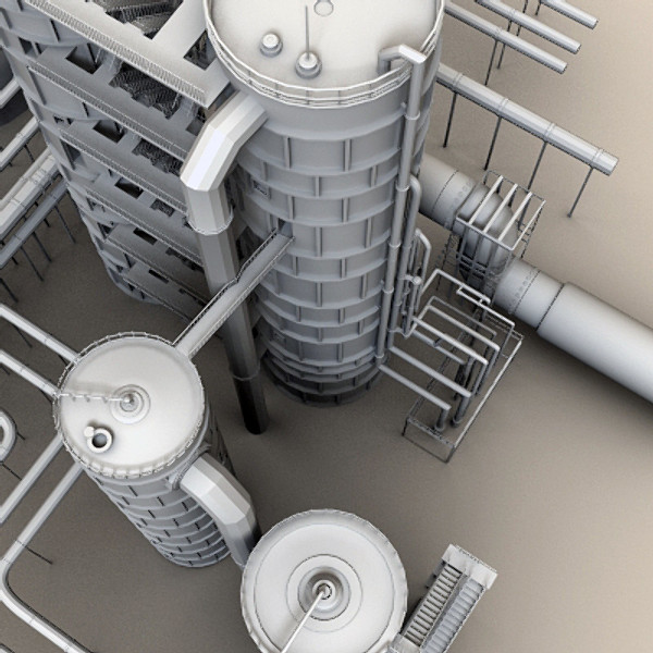3d factory structure model - Factory by scripter