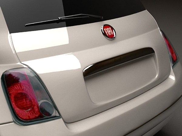 3d new fiat 500 car model - Fiat 500 by fabelar