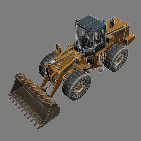 loader industrial 3d max - Front Loader 1 by papillon
