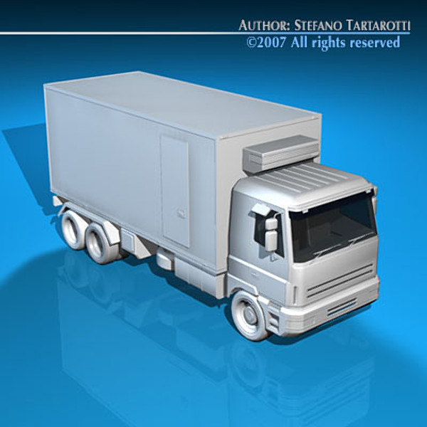 fridge truck 3d model - Fridge truck by tartino