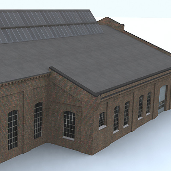 3d european factory model - Old european factory by aristarch
