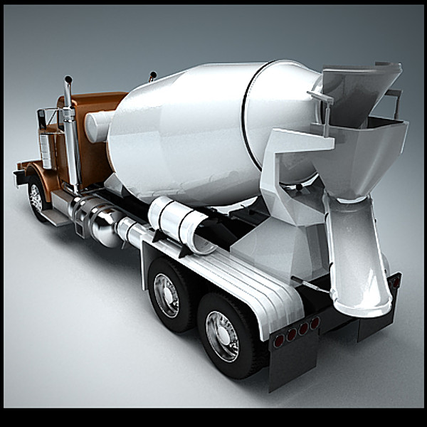 concrete mixer truck 3d max - concrete mixer truck by vankata