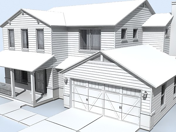 3d house set - house set 2 by monkeyodoom