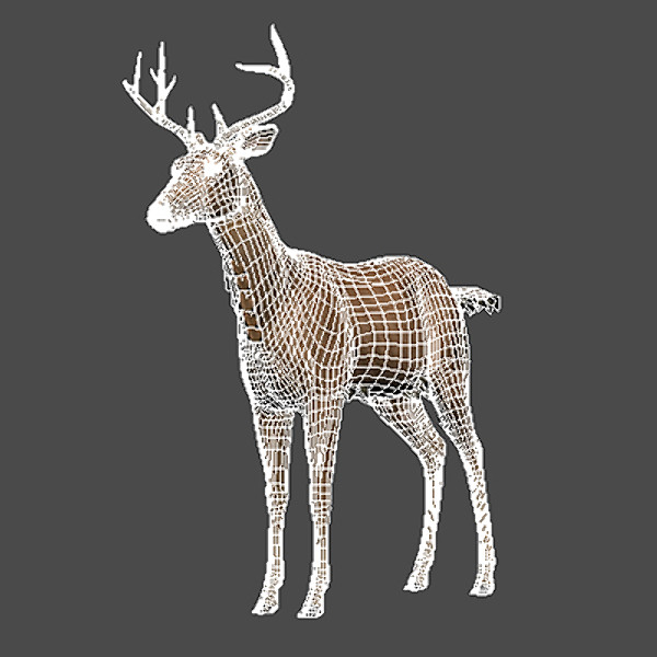 reindeer elk deer 3ds - Rigged Deer... by NONECG