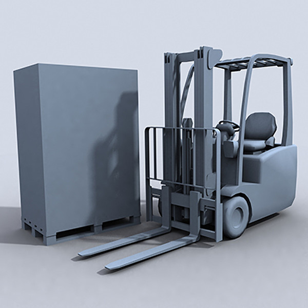 3ds max forklift 2 - Forklift 2 by papillon
