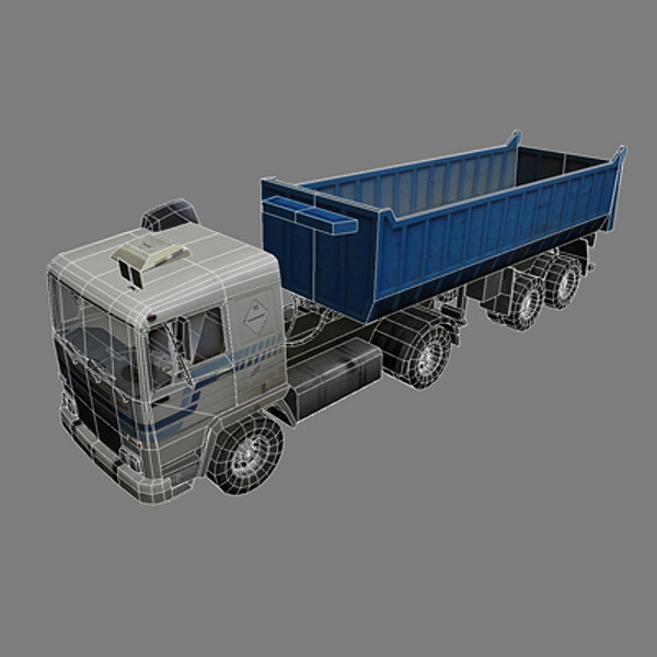 3d model dump truck 2 - Dump Truck 2 by papillon