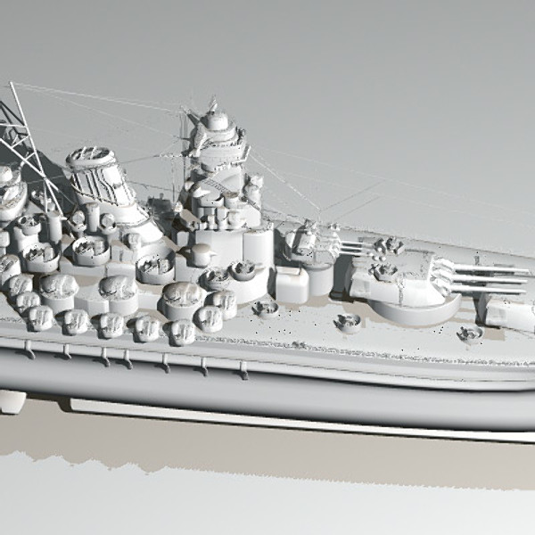 japanese battleship yamato navy ship 3d model - YAMATO battleship Huge model by earth art