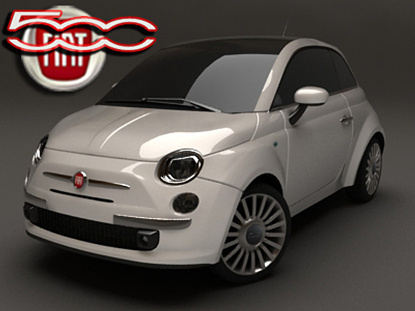 3d new fiat 500 car model - Fiat 500 by fabelar