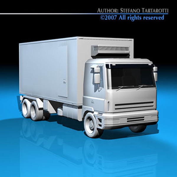 fridge truck 3d model - Fridge truck by tartino