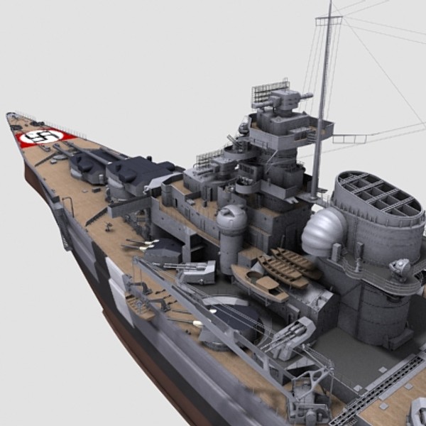 bismarck german battleship 3d model - Battleship Bismarck by NURMS