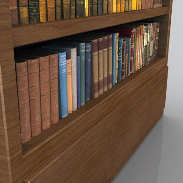 3d max bookcase books - Bookcase by scripter