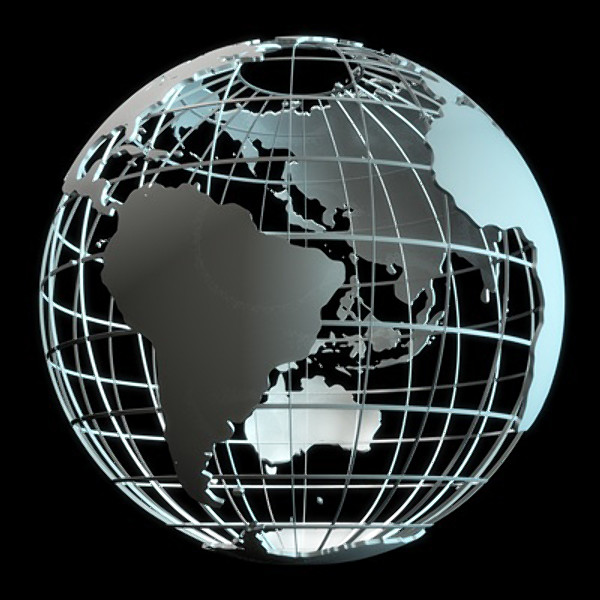 3d caged globe model - Framed Globe by Marketing Arts Group