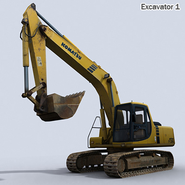 realtime machines construction public 3d model - Public Works Collection Vol.1 by papillon