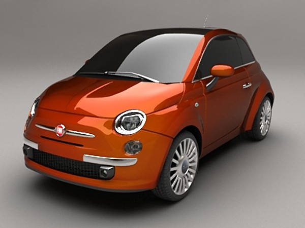 3d new fiat 500 car model - Fiat 500 by fabelar